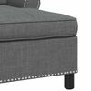 vidaXL Chaise longue avec coussin Gris fonc&eacute; 91 x 157 x 91 cm tissu