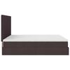 VidaXL Cadre de lit ottoman avec matelas marron fonc&eacute; 200x200 cm tissu