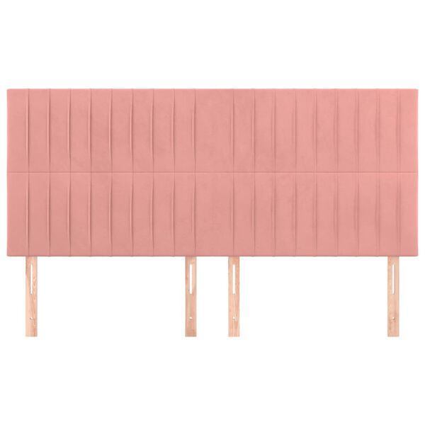 vidaXL T&ecirc;te de lit Rose 180x5x118/128 cm Velours