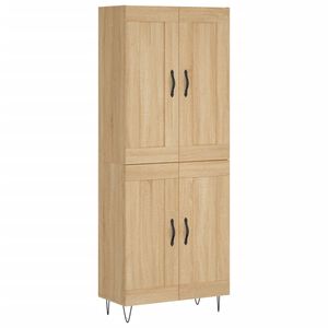 vidaXL Buffet haut Ch&ecirc;ne sonoma 69,5x34x180 cm Bois d'ing&eacute;nierie