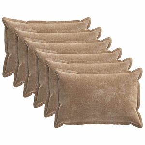 vidaXL Housse de coussin 6 pcs HOUTEN Marron 50 x 70 cm Tissu Chenille