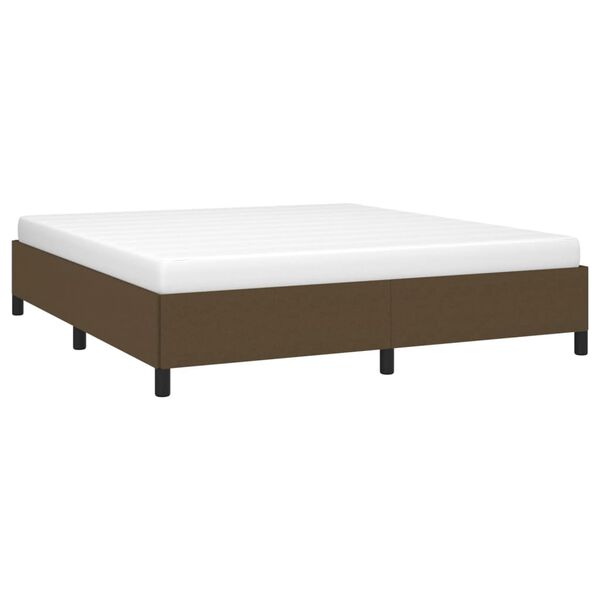 vidaXL Cadre de lit sans matelas marron fonc&eacute; 180x200 cm tissu