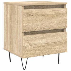 vidaXL Table de chevet ch&ecirc;ne sonoma 40x35x50 cm bois d&rsquo;ing&eacute;nierie