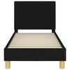 vidaXL Cadre de lit pour tout-petit avec t&ecirc;te de lit Noir 70 x 140 cm