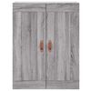 vidaXL Buffet haut Sonoma gris 69,5x34x180 cm Bois d'ing&eacute;nierie