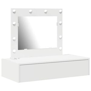 vidaXL Table de Toilette Blanc 83 x 40 x 70 cm Bois d'ing&eacute;nierie