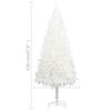 vidaXL Arbre de No&euml;l artificiel aiguilles r&eacute;alistes blanc 120 cm