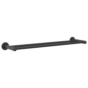 vidaXL Porte-serviettes Noir 61 x 14,5 x 5 cm Acier inoxydable