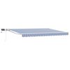 vidaXL Cadre de store manuel avec LEDs Bleu et Blanc 5 &times; 3,5 m