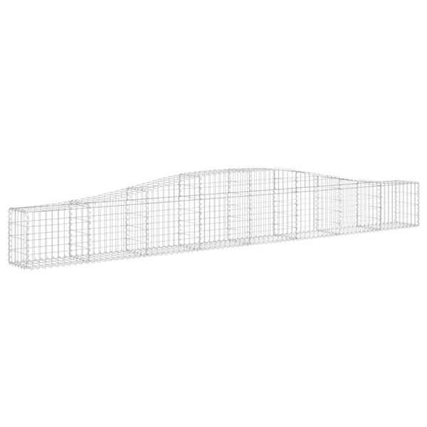 vidaXL Paniers &agrave; gabions arqu&eacute;s 4 pcs 400x30x40/60 cm Fer galvanis&eacute;