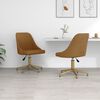vidaXL Chaises pivotantes &agrave; manger lot de 2 Marron Velours