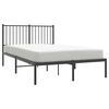 vidaXL Cadre de lit métal sans matelas avec tête de lit noir 120x190cm