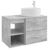 vidaXL Ensemble de mobilier de salle de bain 2 pc Gris b&eacute;ton