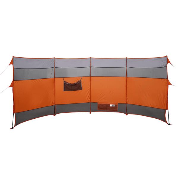 vidaXL Brise-vent de camping orange 366x152x152 cm imperm&eacute;able