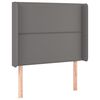 vidaXL T&ecirc;te de lit avec oreilles Gris 103x16x118/128 cm Similicuir