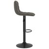 vidaXL Tabourets de bar lot de 2 gris fonc&eacute; velours