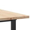vidaXL Table &agrave; manger cadre en O 140x80x75,5 cm bois pin massif acier