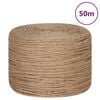 vidaXL Corde de jute 50 m de long 6 mm d'épaisseur
