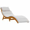 vidaXL Chaise longue Gris clair 184 x 55 x 64cm Bois d'acacia massif