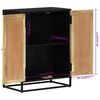 vidaXL Buffet avec 2 portes 55x35x75 cm bois massif manguier et fer