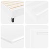 vidaXL Lit &agrave; ressorts avec matelas Blanc 120 x 200 cm Simili cuir