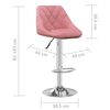 vidaXL Tabourets de bar lot de 2 rose velours