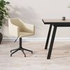 vidaXL Chaise pivotante de salle &agrave; manger Cr&egrave;me Velours