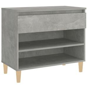 vidaXL Armoire &agrave; chaussures Gris b&eacute;ton 70x36x60 cm Bois d'ing&eacute;nierie
