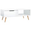 vidaXL Table basse Blanc brillant 100x49,5x43 cm Bois d'ingénierie