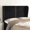 vidaXL T&ecirc;te de lit avec oreilles Noir 147x23x118/128 cm Velours
