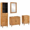 vidaXL Ensemble de mobilier de salle de bain 4 pi&egrave;ces Marron