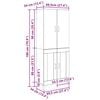 vidaXL Haut Armoire Ch&ecirc;ne noir 69,5 x 34 x 180 cm Bois d'ing&eacute;nierie