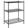 vidaXL &Eacute;tag&egrave;re de rangement 3 niveaux 60x35x76 cm noir 150 kg