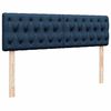 VidaXL Cadre de lit ottoman avec matelas bleu 140x200 cm tissu