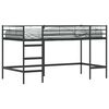 vidaXL Lit mezzanine pour enfants Noir 99,5 x 200 cm Acier