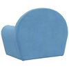vidaXL Canapé pour enfants bleu peluche douce