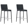 vidaXL Ensemble de bar 5 pcs Similicuir Noir