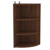 vidaXL &Eacute;tag&egrave;re d'angle murale Ch&ecirc;ne marron 30x31,5x60 cm