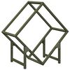 vidaXL Portant de bois chauffage vert olive 50x25x50 cm