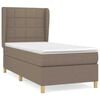 vidaXL Sommier &agrave; lattes de lit avec matelas Taupe 80x200 cm Tissu