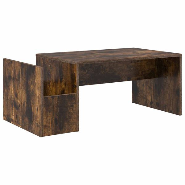 vidaXL Table basse Ch&ecirc;ne fum&eacute; 90 x 45 x 35 cm Bois d'ing&eacute;nierie