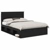 vidaXL Cadre de lit Ch&ecirc;ne noir 140 x 190 cm Bois d'ing&eacute;nierie