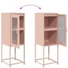 vidaXL Buffet rose 36x39x107 cm acier laminé à froid