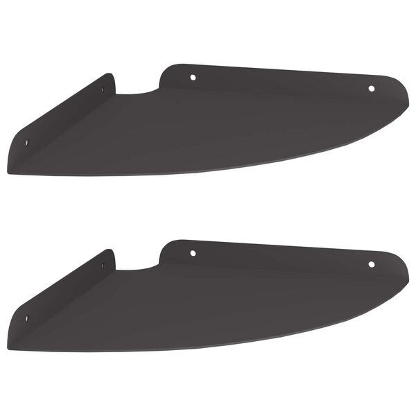 vidaXL &Eacute;tag&egrave;re Murale avec &eacute;tag&egrave;re 2 pcs Noir 24 x 24 x 2 cm