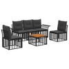 vidaXL Ensemble de canap&eacute;s d'ext&eacute;rieur 6 pc Noir et Gris fonc&eacute;