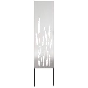 vidaXL &Eacute;cran de confidentialit&eacute; de jardin Fretwork Argent&eacute; 32 x 140 cm
