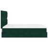 vidaXL Cadre de lit ottoman avec matelas vert fonc&eacute; 140x190 cm velours