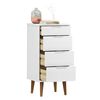 vidaXL Commode MOLDE Blanc 40x35x82 cm Bois de pin massif