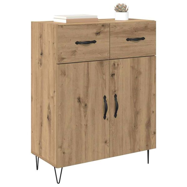 vidaXL Buffet Chêne artisanal 69,5 x 34 x 90 cm Bois d'ingénierie