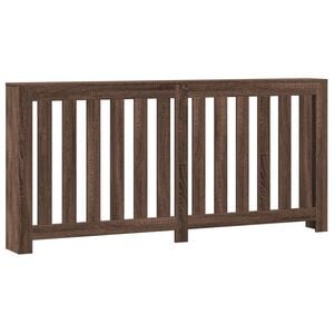 vidaXL Cache-radiateur ch&ecirc;ne marron 175x20x82 cm bois d'ing&eacute;nierie